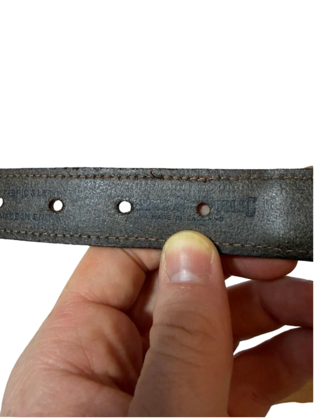 Banana Republic Made in USA Canvas Leather Belt 30 Utility Workwear